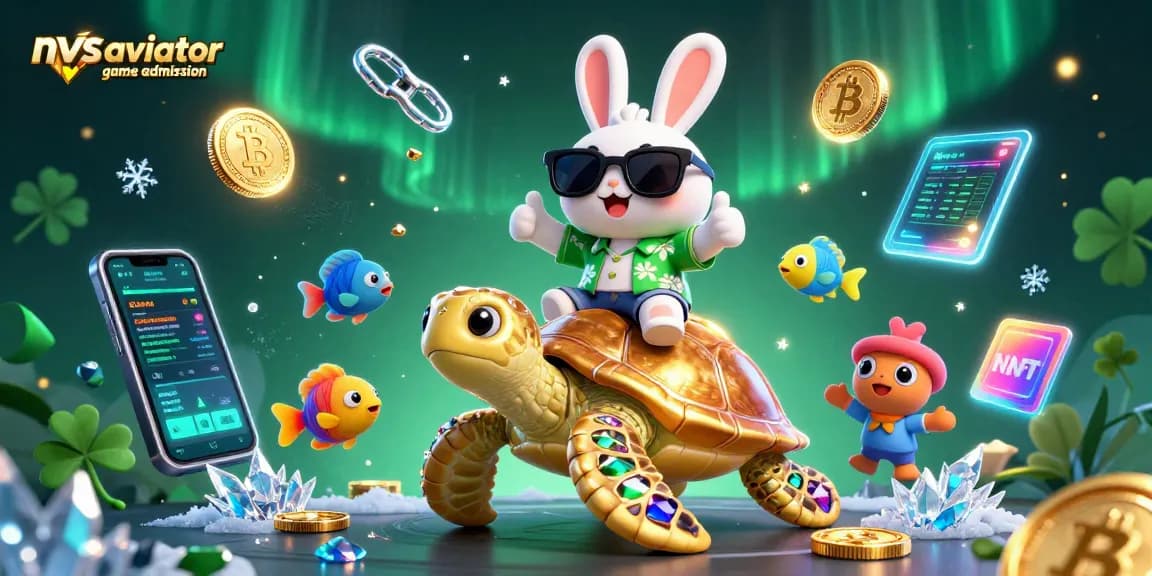 Experience nvs aviator game admission with a vibrant, immersive casino-themed scene of luck and cryptocurrency.
