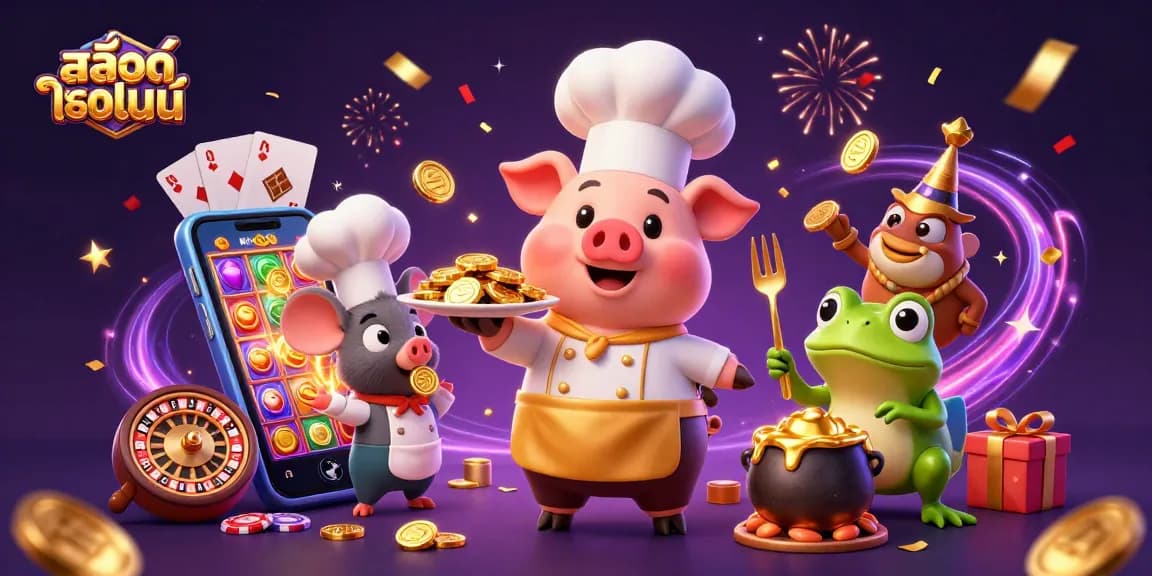 เล่นสล็อตออนไลน์ในบรรยากาศสุดพิเศษกับการ์ตูนเซฟหมูและเพื่อนร่วมงาน