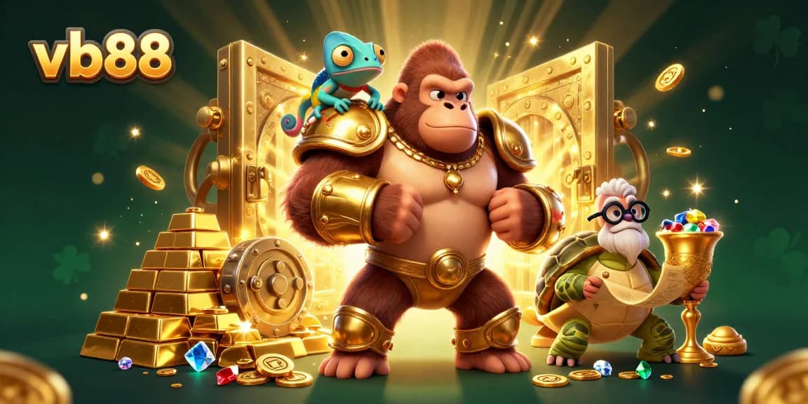 Join the action with vb88 as the gorilla king and chameleon spy unlock treasures and winnings!