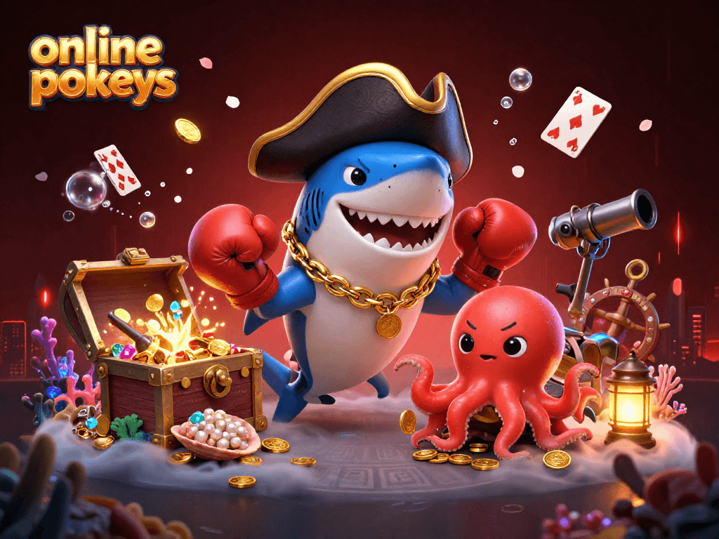 Engage in online pokies adventures with a fun pirate crew amidst shimmering treasures!