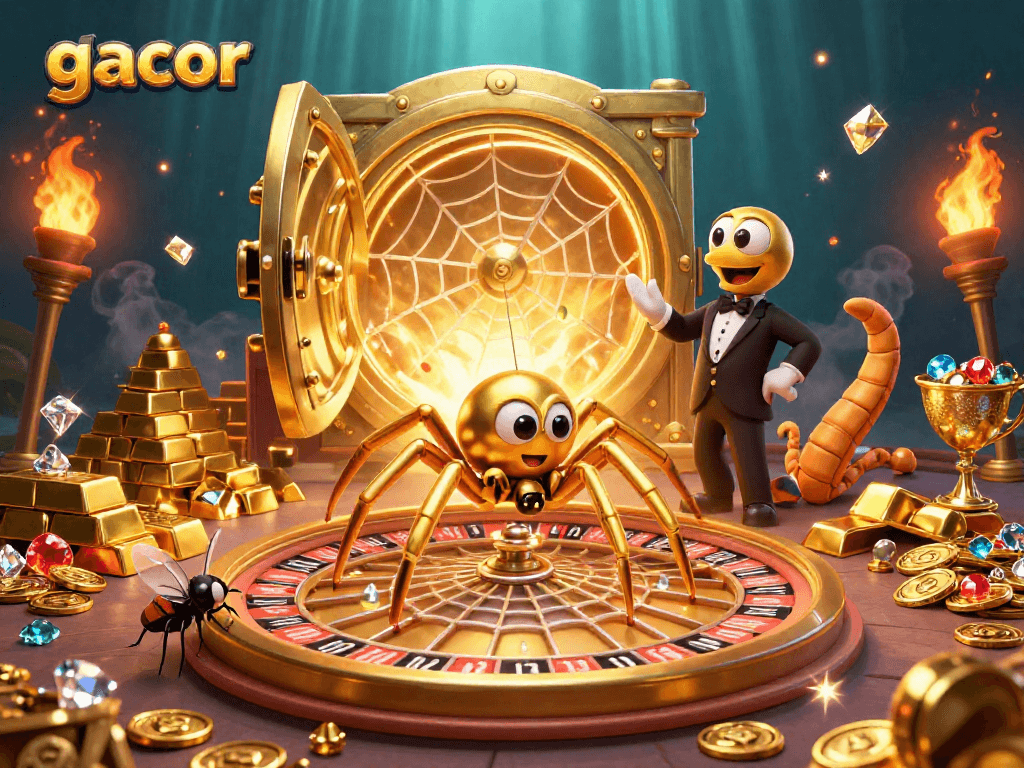 Gacor, laba-laba emas berputar di web roulette bersama centipede dealer dan taruhan lalat yang berdebar.