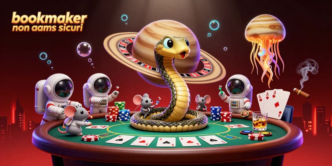 Illustrazione 3D di un bookmaker non aams sicuri con personaggi vibranti e elementi di gioco.