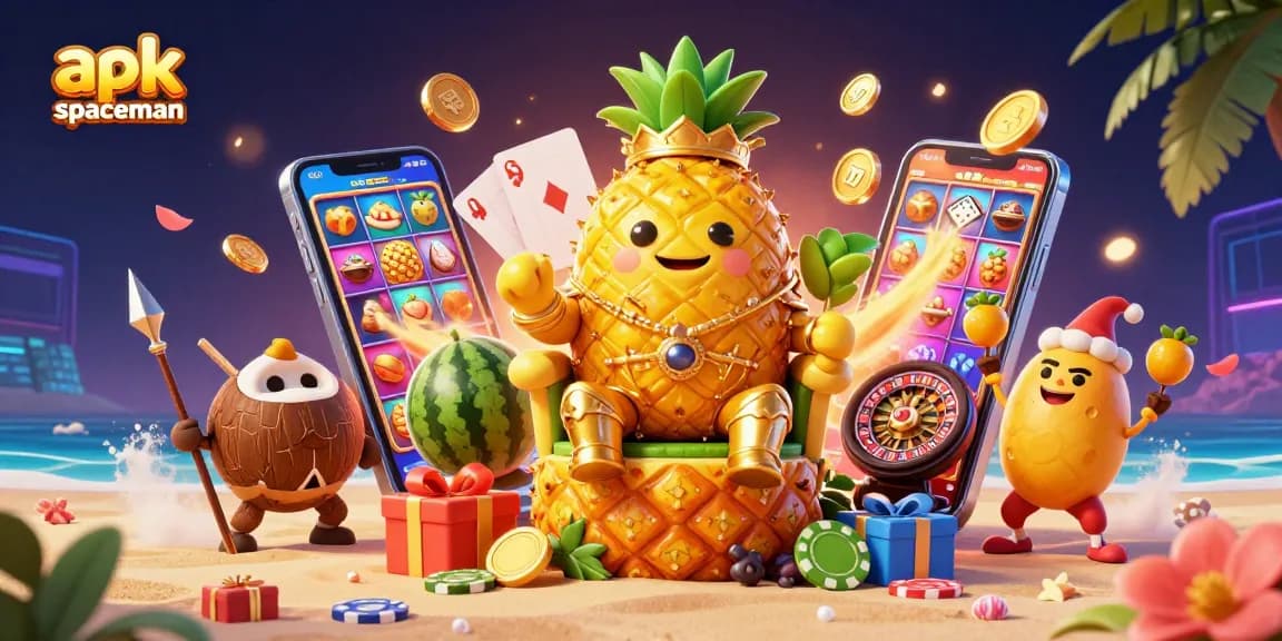 Experience exciting apk spaceman gameplay with a vibrant 3D casino thumbnail featuring dynamic characters and game elements.