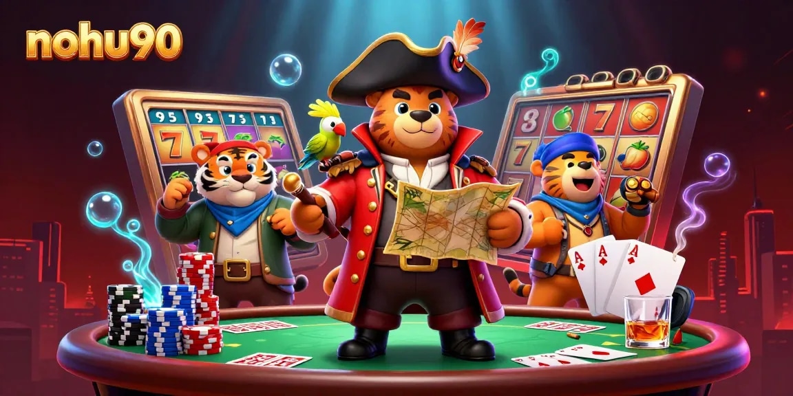 Engage with nohu90 while enjoying thrilling slots and poker action in a vibrant casino scene.