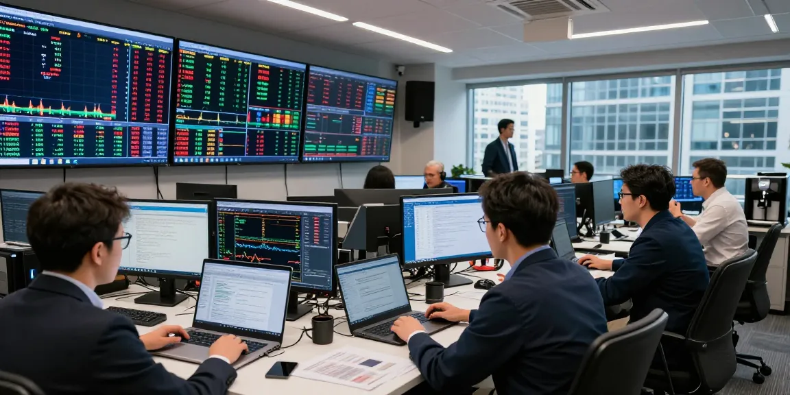 Real-time forex API trading scene highlighting spot gold real-time API usage with traders analyzing currency data.