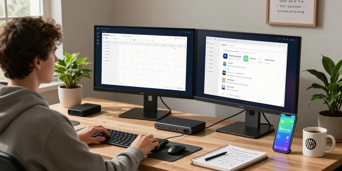 openclaw personal AI assistant in a modern workspace with dual screens