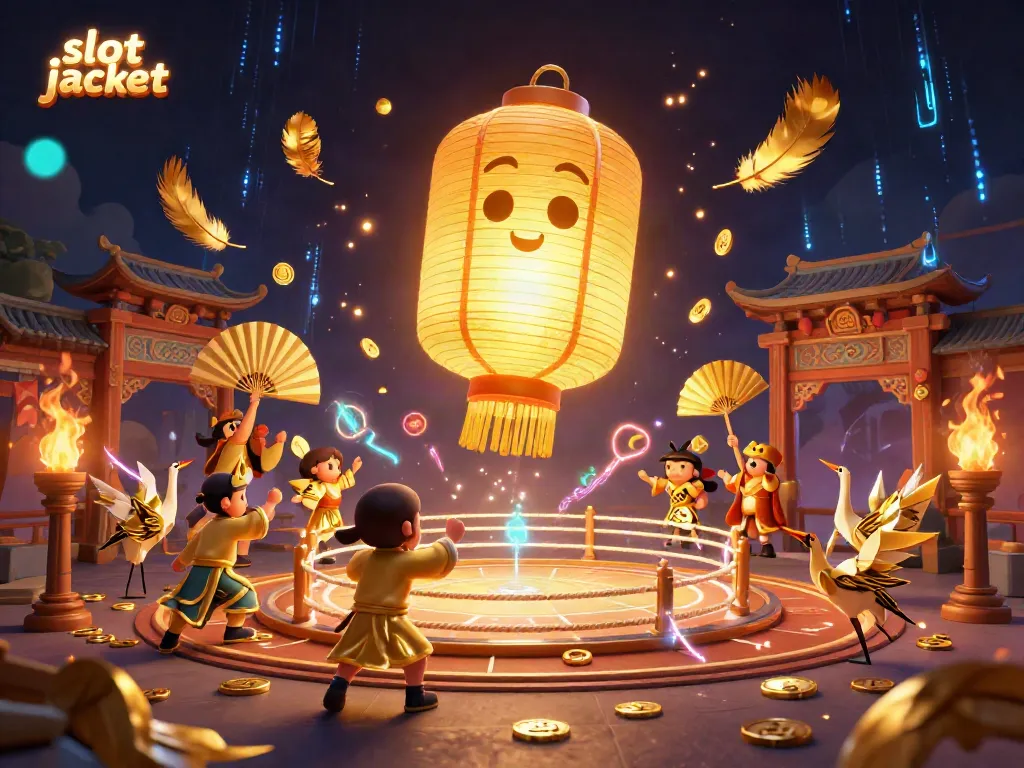 Experience the thrill of slot jackpot with a vibrant 3D illustration featuring dynamic casino elements.