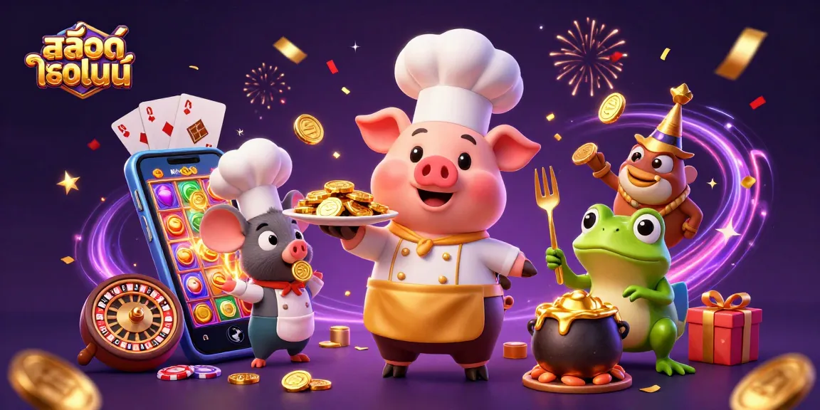 เล่นสล็อตออนไลน์ในบรรยากาศสุดพิเศษกับการ์ตูนเซฟหมูและเพื่อนร่วมงาน