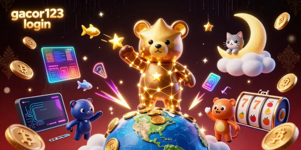 Engage in thrilling gameplay at gacor123 login with dazzling stars and coins in a captivating casino world