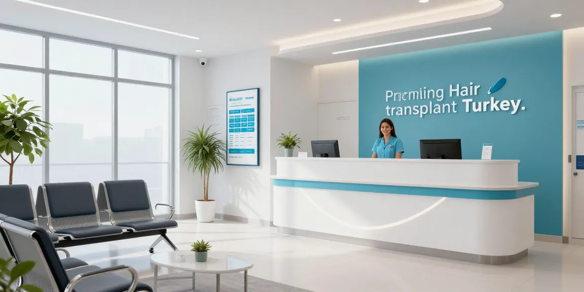 "Hair transplant Turkey consultation at a healthcare provider's clinic, showcasing medical services."