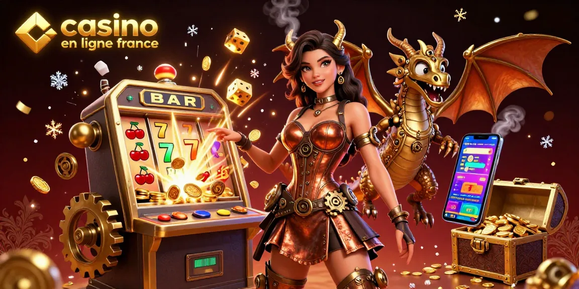 Jouez à des jeux passionnants au casino en ligne France avec des visuels dynamiques de machines à sous, trésors et éléments d'action.