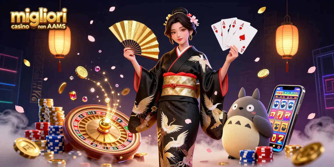 Scopri l'emozione dei migliori casino non AAMS con roulette che gira e elementi di gioco vibranti.