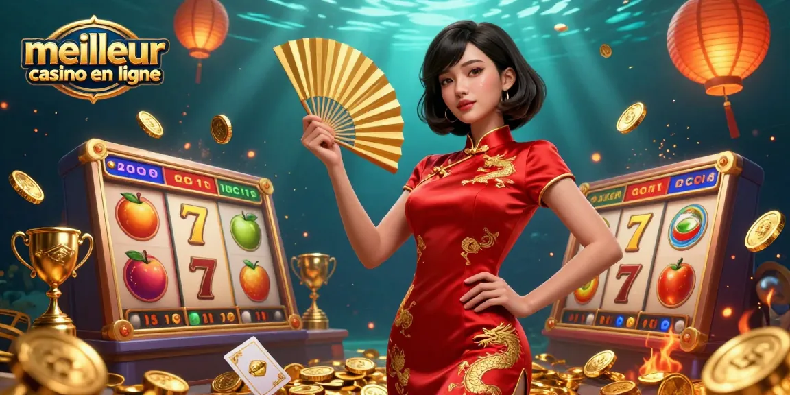 Découvrez l'excitation du meilleur casino en ligne avec des rouleaux de machines à sous 3D dynamiques et des symboles dorés.