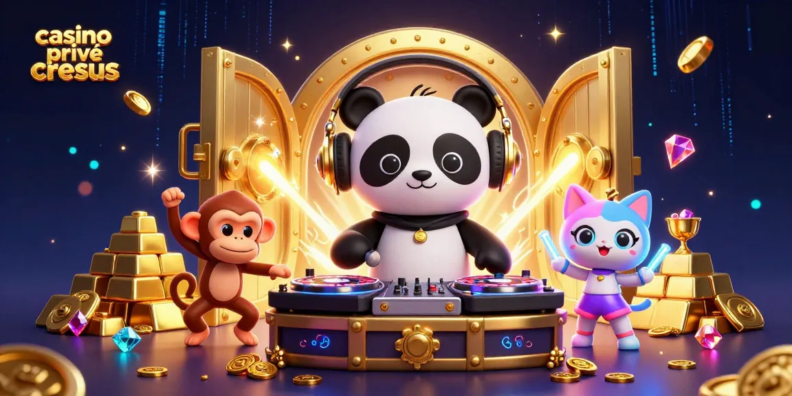 Découvrez l'excitation de casino privé cresus avec des personnages 3D captivants en pleine action entourés de trésors somptueux.