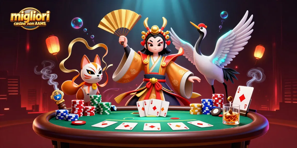 I migliori casino non AAMS presentano una scena di poker dinamica con personaggi 3D ed elementi vivaci.