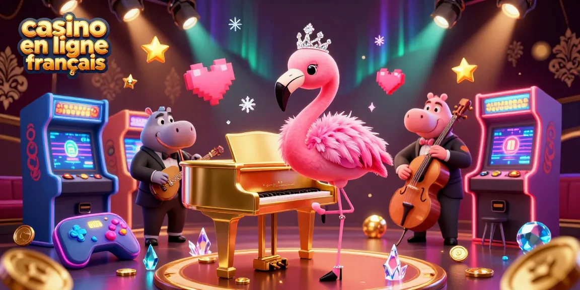 Découvrez le plaisir des jeux de casino en ligne français avec une illustration vibrante et captivante.
