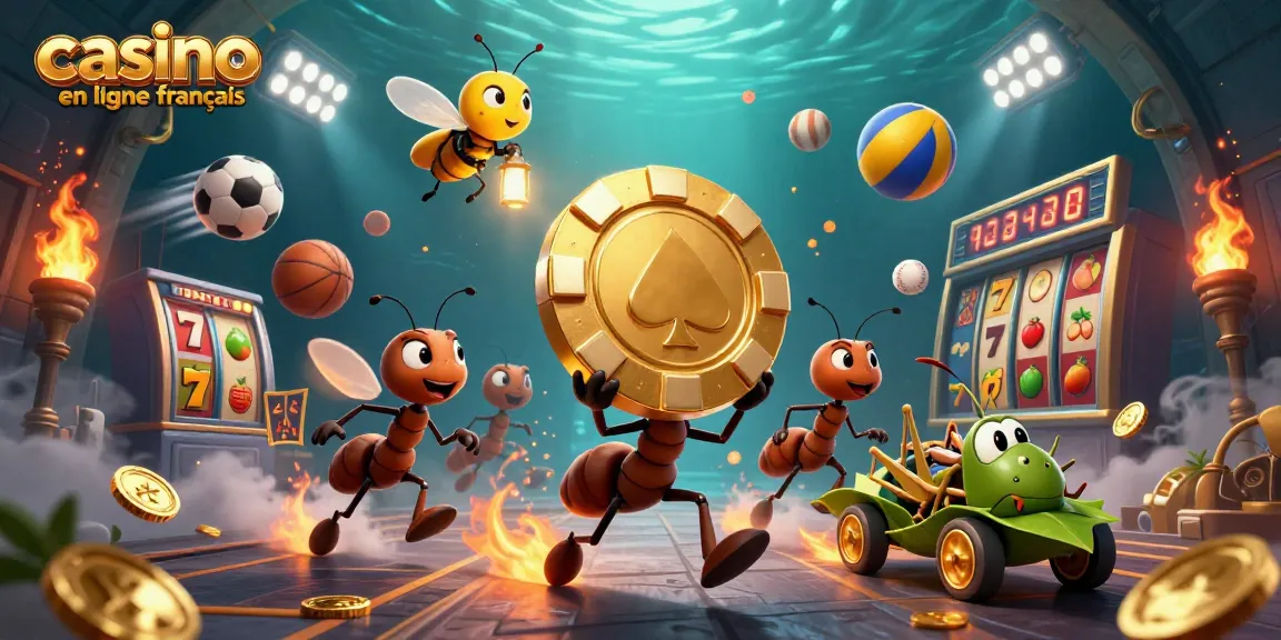 Découvrez les ants en plein vol de casino en ligne français avec un jeton doré géant, pleine action !