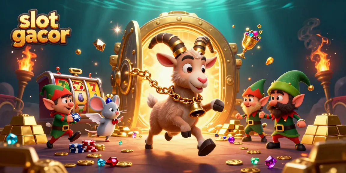Engage in thrilling slot gacor gameplay with Krampus and festive chaos in a lively casino.