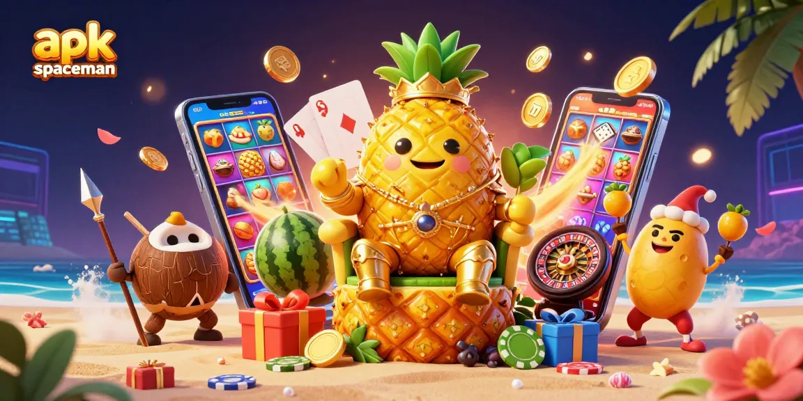Experience exciting apk spaceman gameplay with a vibrant 3D casino thumbnail featuring dynamic characters and game elements.