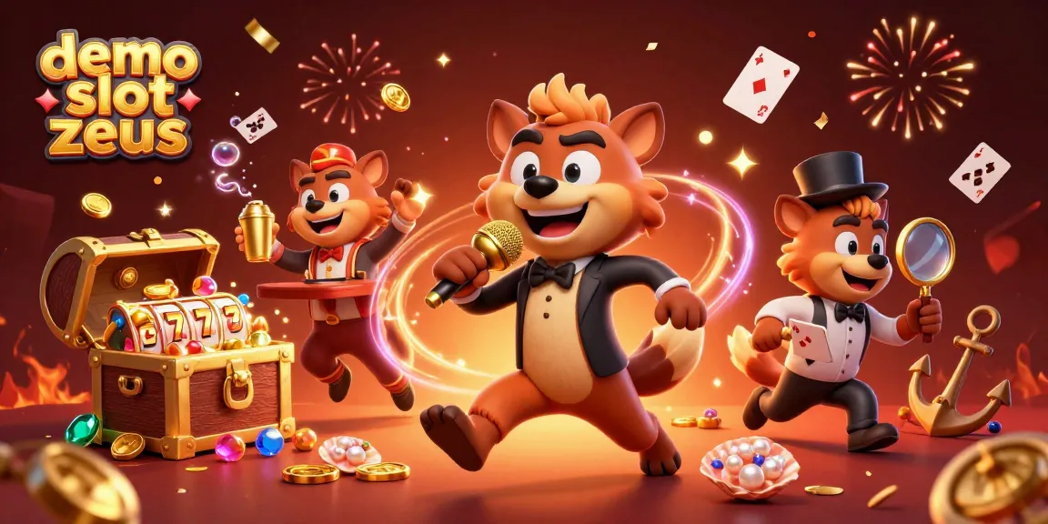 Engage with the demo slot zeus as hyenas mix drinks and tell jokes in a vibrant casino scene.
