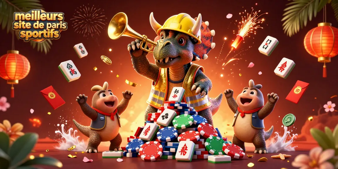 Pariez sur les meilleurs sites de paris sportifs avec une scène animée et festive de dinosaures célébrant ensemble.