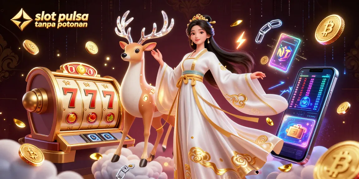 Experience thrilling action at slot pulsa tanpa potongan with exciting gameplay elements around a graceful Asian character.