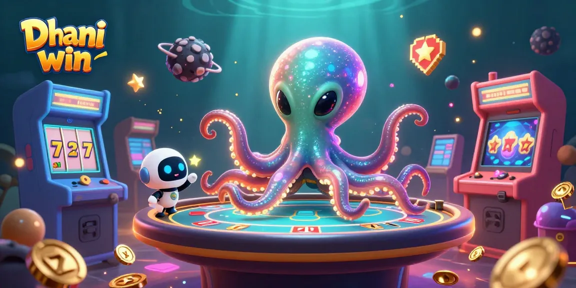 Dhani win offers exciting gameplay with a 3D alien octopus presiding over a holographic poker table.