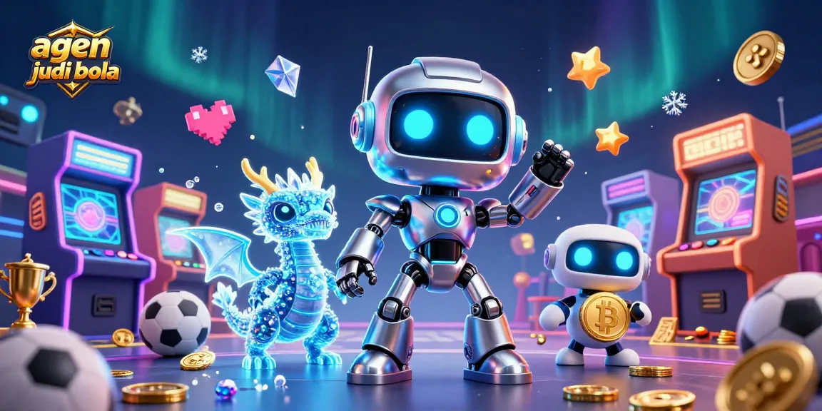 Engage with agen judi bola through an exciting 3D digital casino scene featuring vibrant elements and characters.