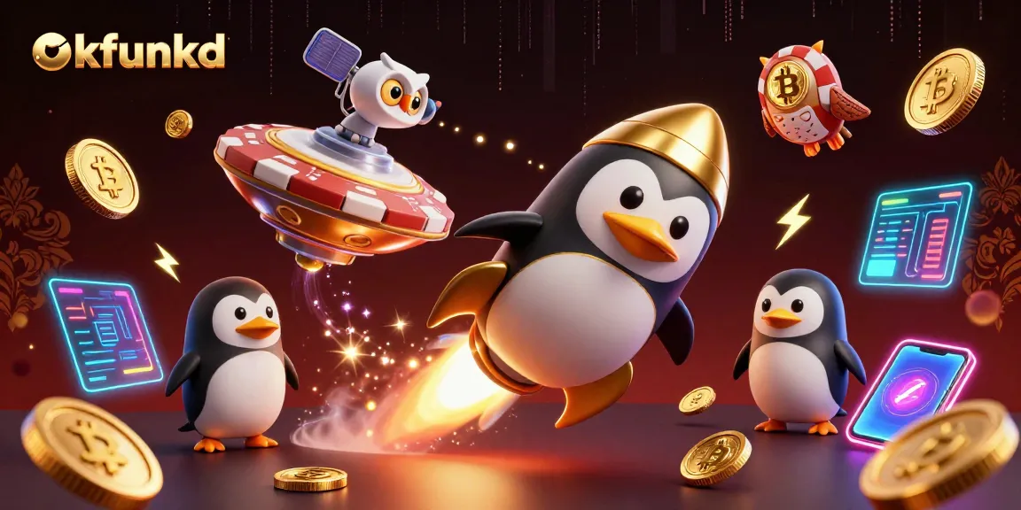 Experience thrilling gaming with okfunkd - a vibrant scene of fun in a casino-themed universe.