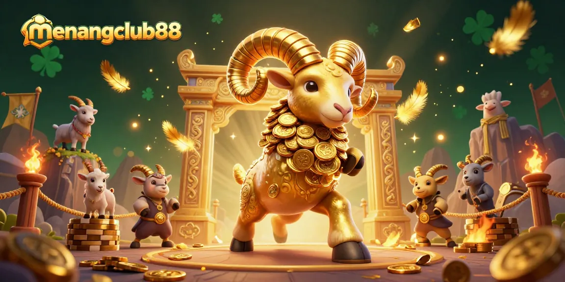 Engage with menangclub88 in a vibrant 3D casino scene featuring golden elements and dynamic action.