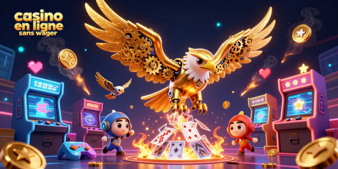 Vivez l'excitation d'un casino en ligne sans wager avec notre illustration captivante.