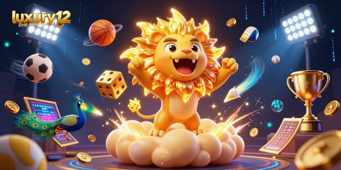 Engage with luxury12 link alternatif through a dynamic 3D casino illustration featuring vibrant sports elements and rich visuals.