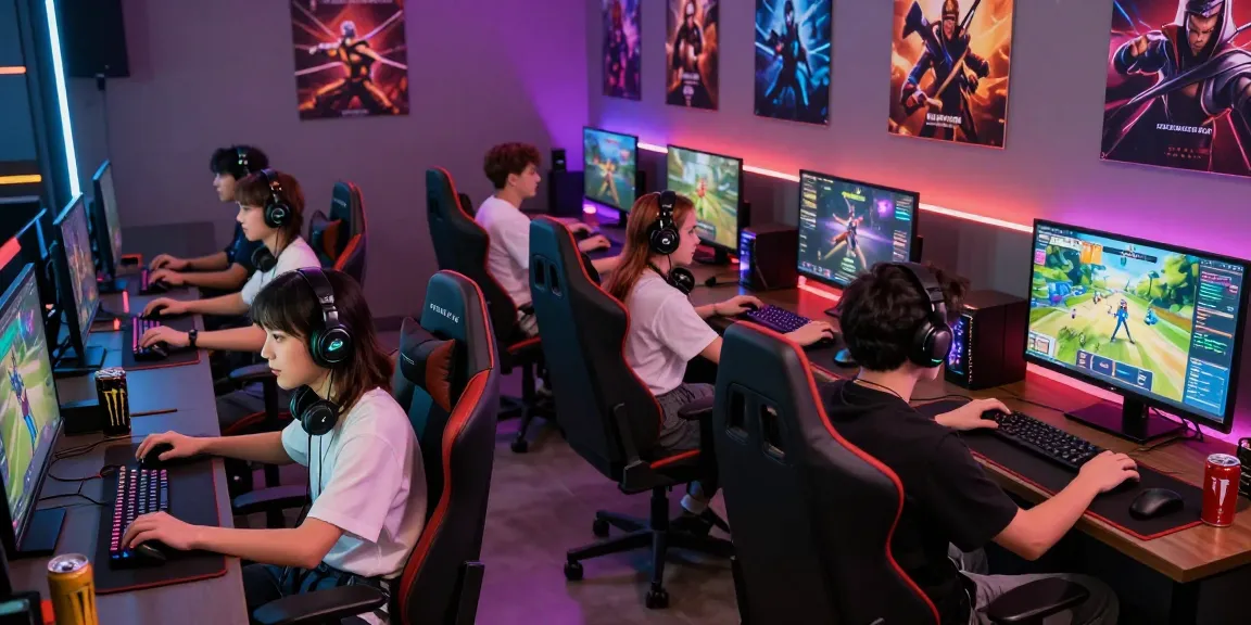 Gamer dengan antusias terlibat dalam gameplay di GOKIL33, portal resmi game terbaik, dengan suasana energetik.