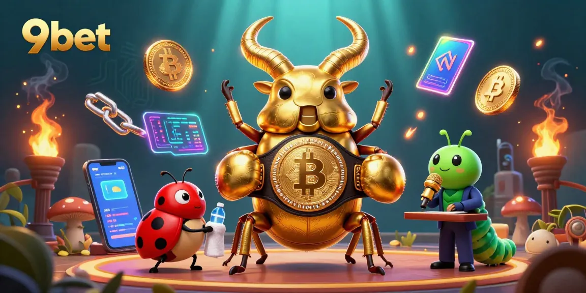 Engage in thrilling games and strategies at 9bet with a lively 3D casino illustration.