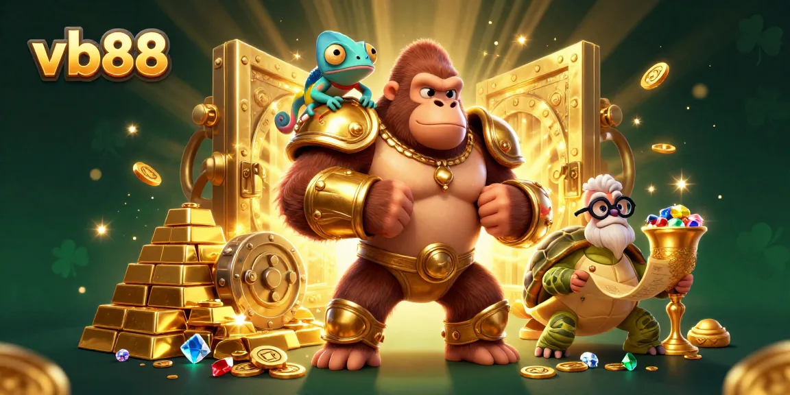 Join the action with vb88 as the gorilla king and chameleon spy unlock treasures and winnings!