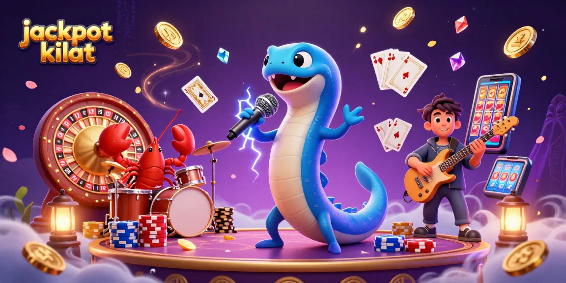 Experience the thrill of jackpot kilat with 3D electric eel DJ and exciting casino elements.