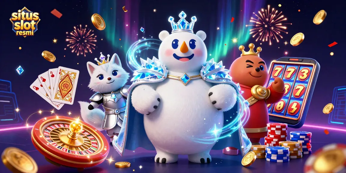 Winning at situs slot resmi with vibrant casino elements and exciting visuals.