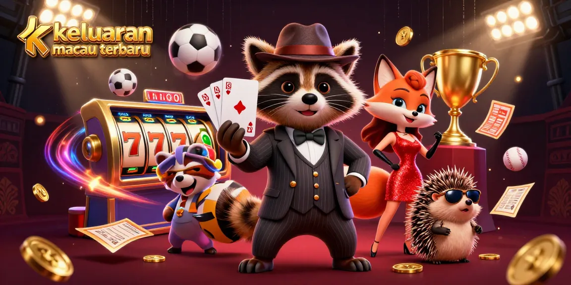 Experience keluaran macau terbaru with a lively casino scene featuring animated characters and dynamic game elements.