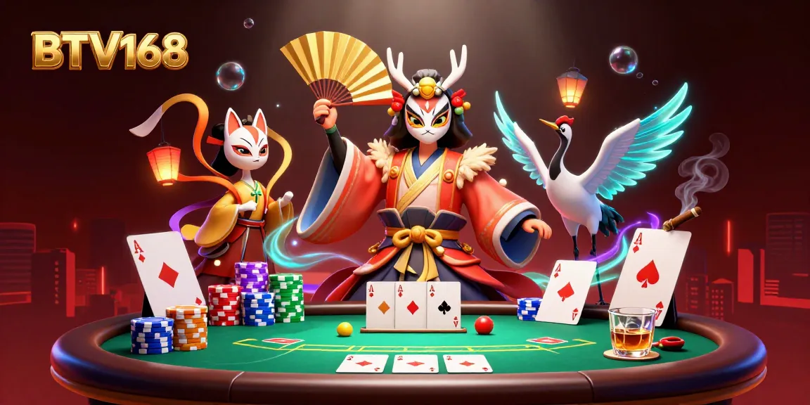 BTV168 ignites excitement at the poker table with powerful characters amid vibrant casino action.